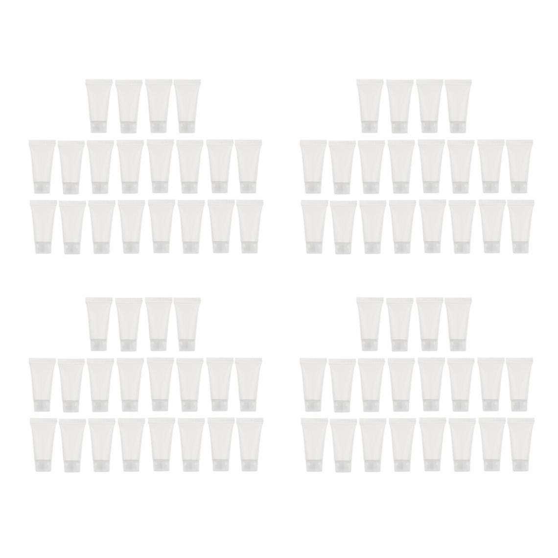 80 Pcs Refillable Plastic Tubes Empty Bottle Lotion Sample Vials For Shampoo 5ml