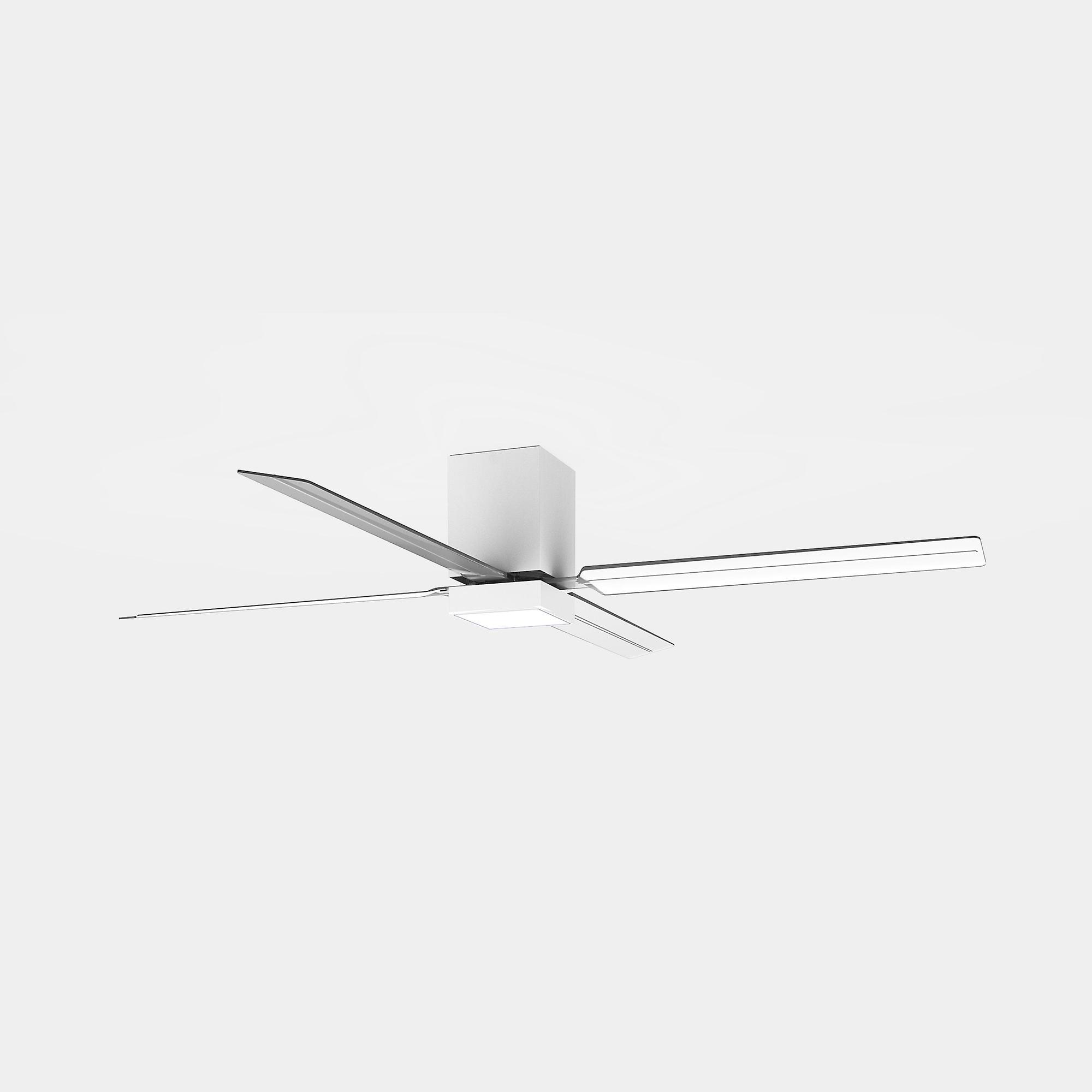 Zonda LED Ceiling Fan White, Sandblasted, Warm-White 3000K