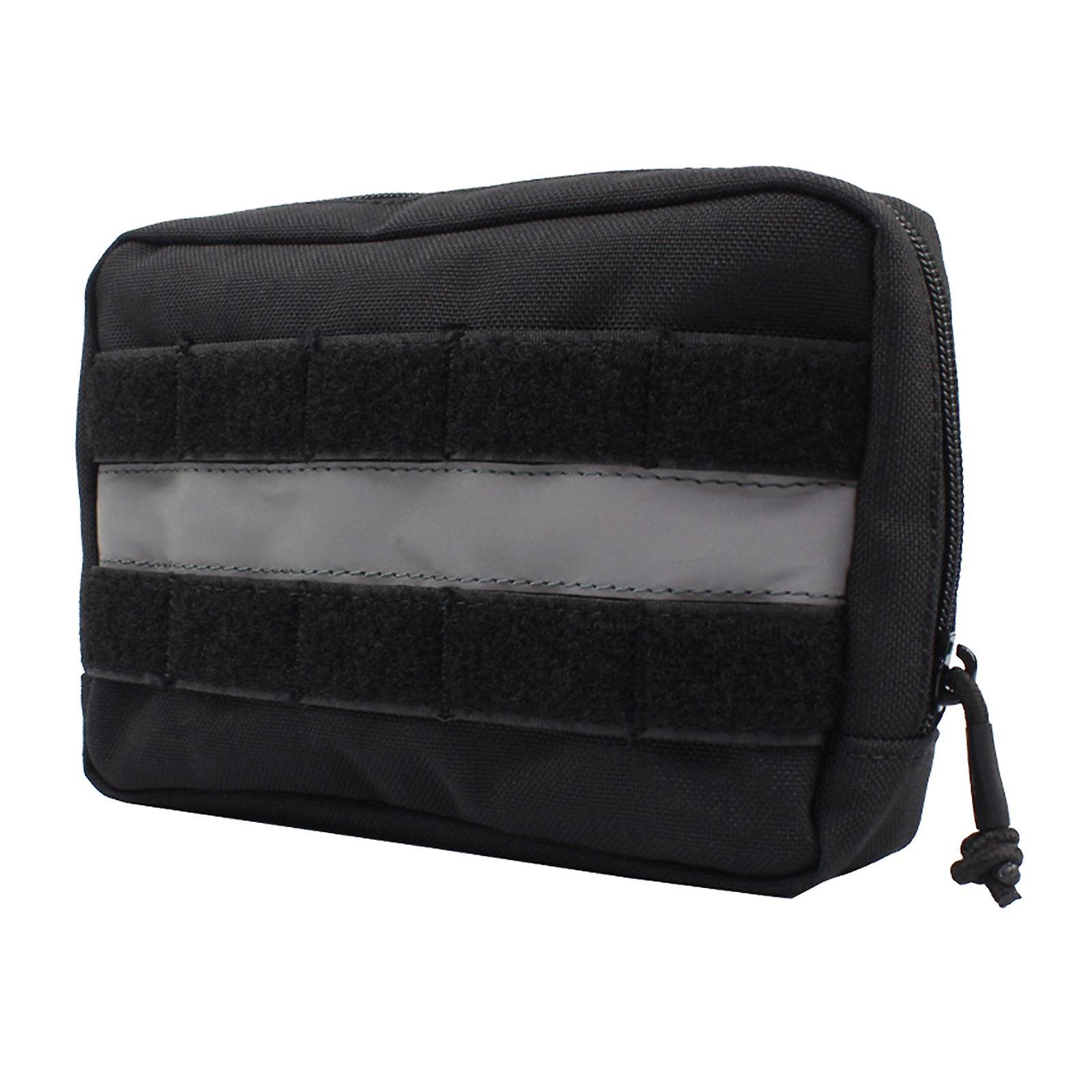 عاكسة تكتيكية حقيبة حقيبة سترة تسخير حقيبة الظهر السرج أسود