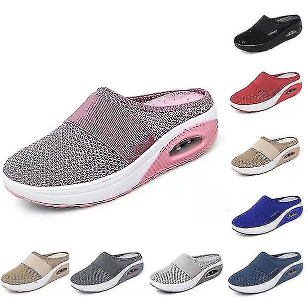 Air Cushion Walking Shoes Breathable Casual Mesh Slip On Walking Shoes For Outdoor Indoor