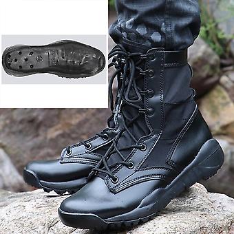 Black Desert Kampfstiefel für Herren Strapazierfähige Kampfstiefel zum Schnüren für Camping, Klettern, Radfahren, Angeln
