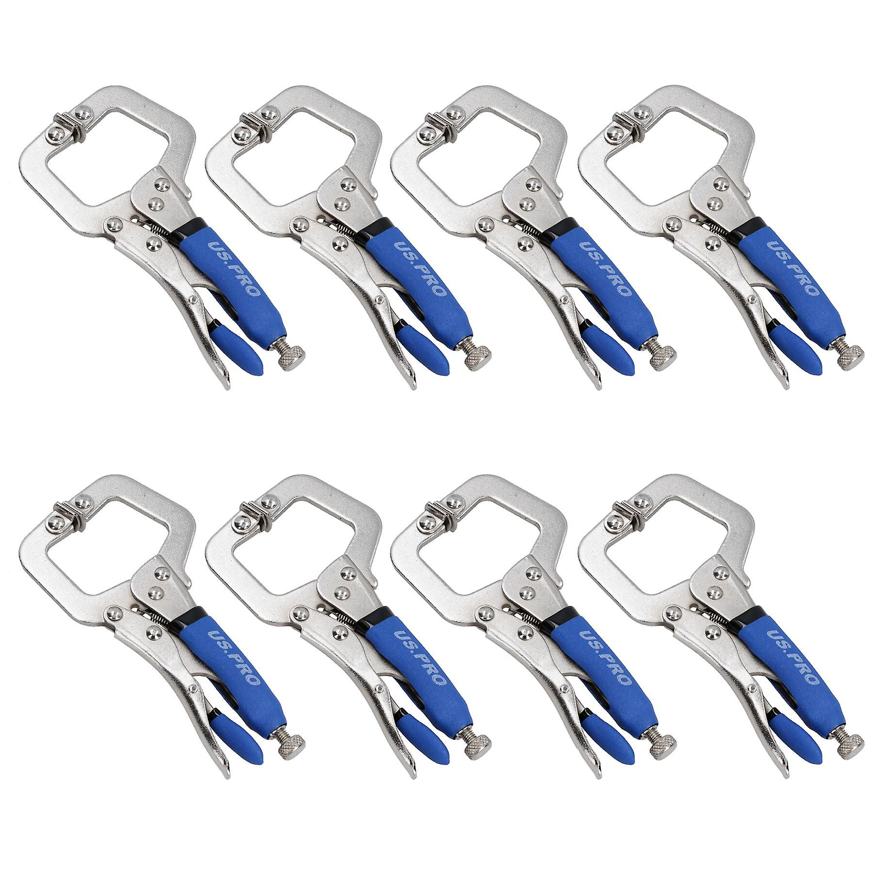 6" Welding Locking C Clamps Adjustable Fastener with Quick Release Grip 8 Pack