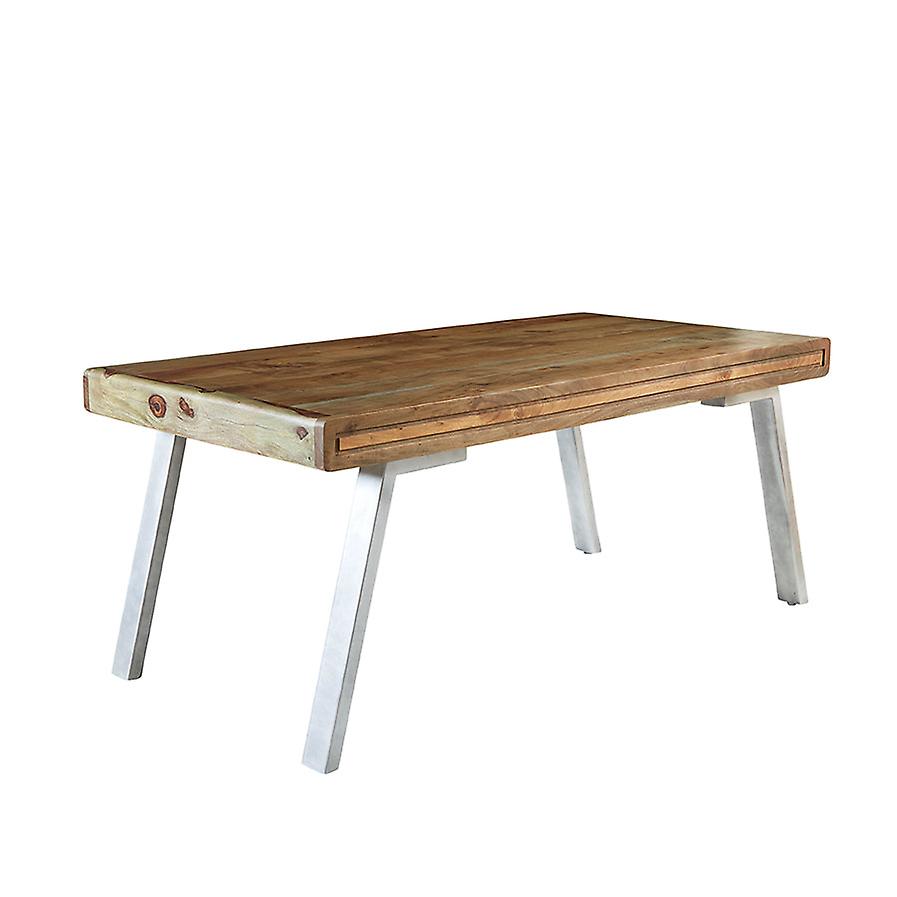 Daizha Wood & Metal Large Dining Table