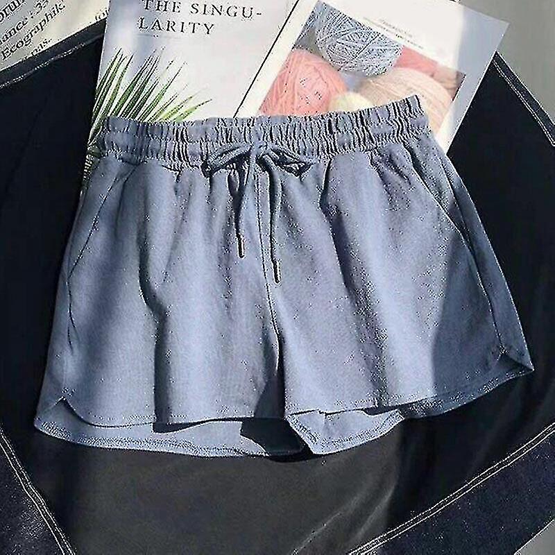 Women Summer Drawstring Elastic Waist Shorts Casual Sports Beach Baggy Hot Pants