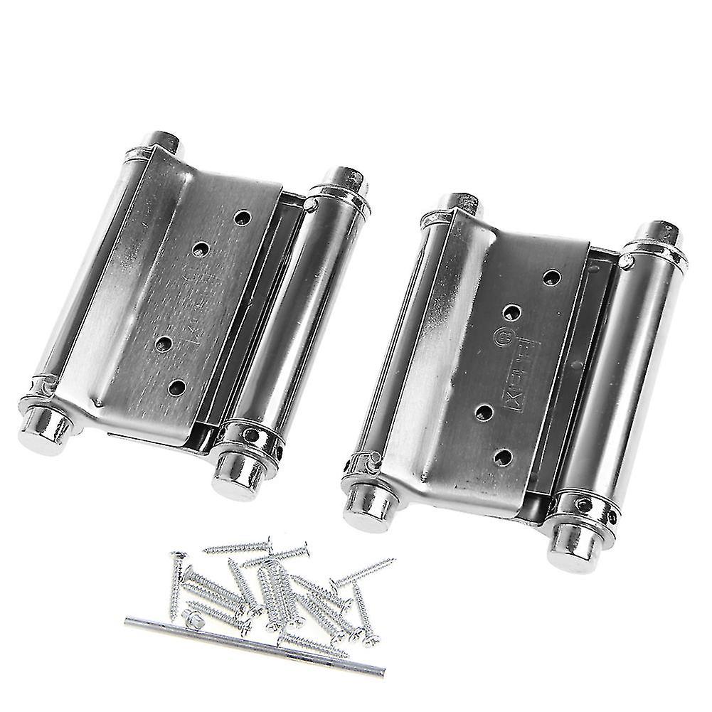 2pcs 3" Inch Stainless Steel Double Action Spring Hinge Saloon Cafe Door Swing