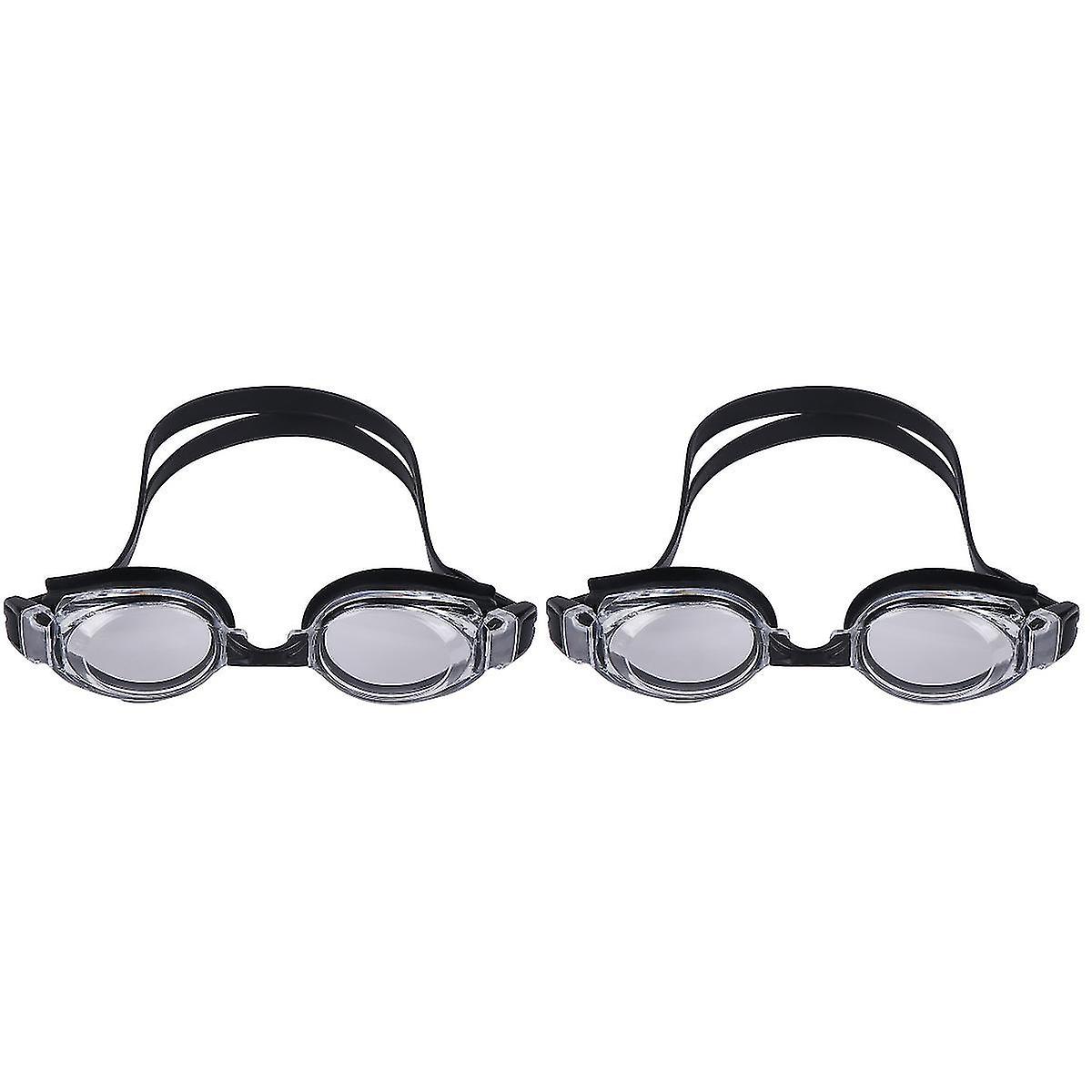 2pcs Uv Block Swimming Goggles Anti-fog Adjustable Swimming Glasses Beach Pool Accessories Silicone