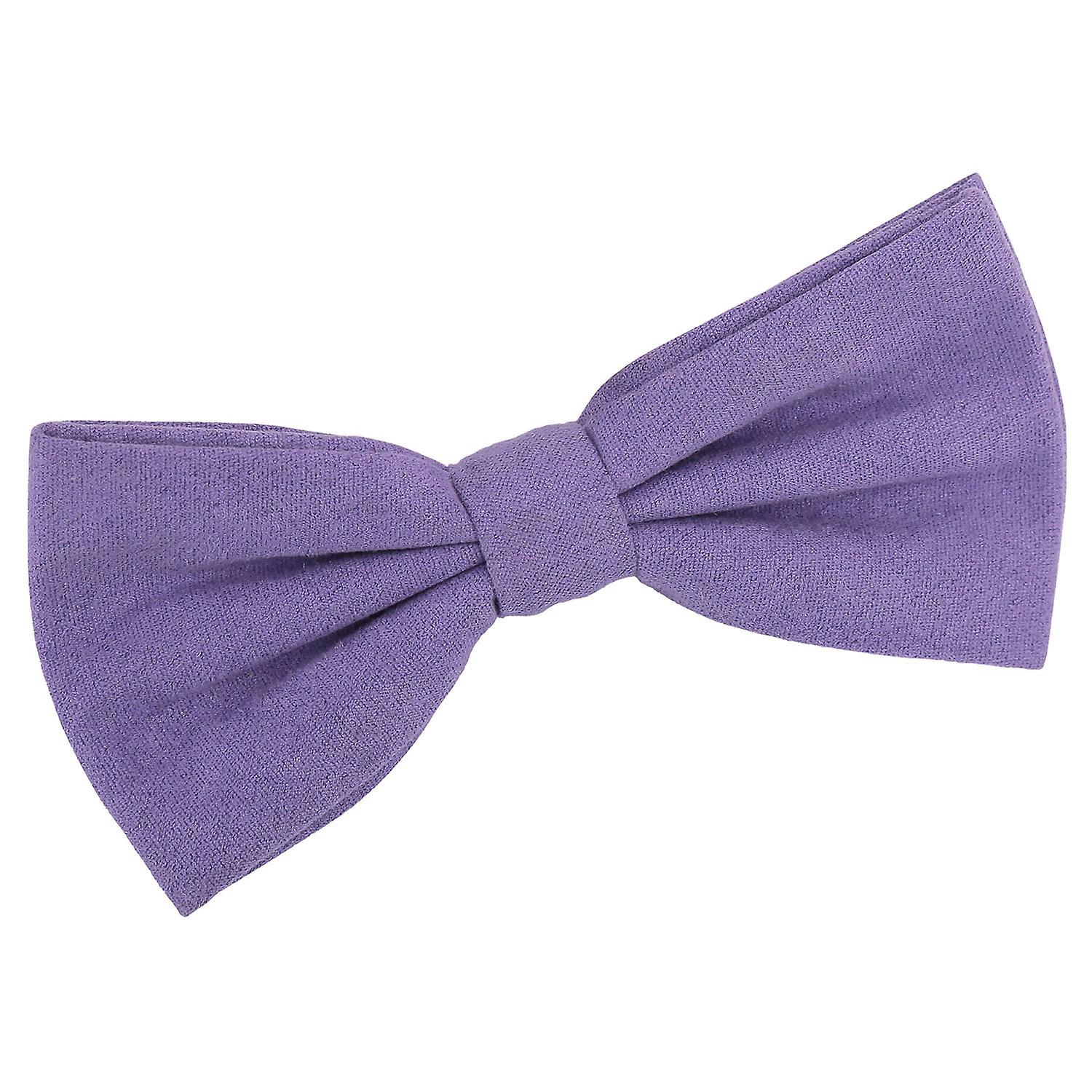 Dusty Lavender Suede Pre-Tied Bow Tie