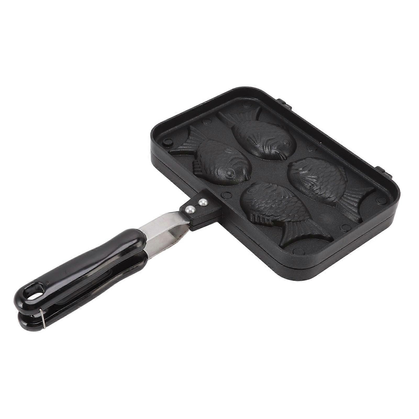 Non-Stick Double Taiyaki Waffle Maker with Fish-Shaped Molds