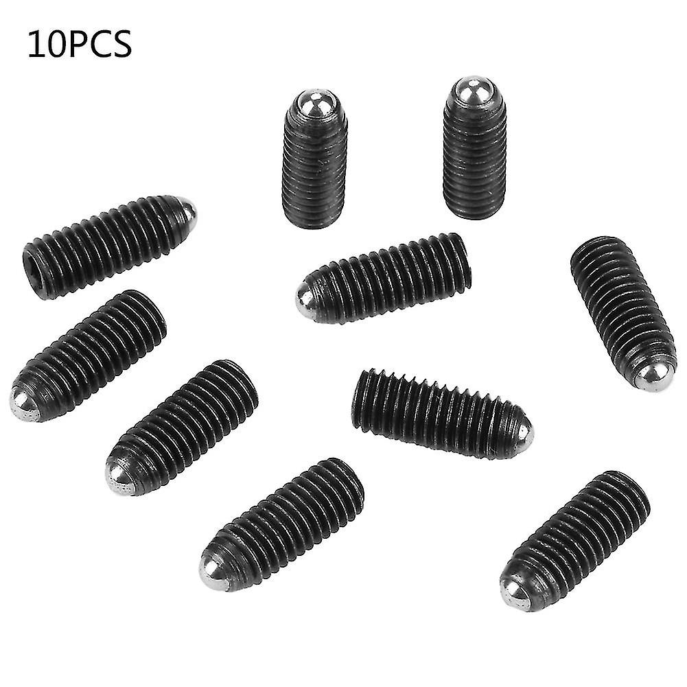 Risegun Spring Plunger Ball Carbon Steel Ball Spring Plungers Set, M8 Thread Hex Socket, 10pcs, M8*20 Size