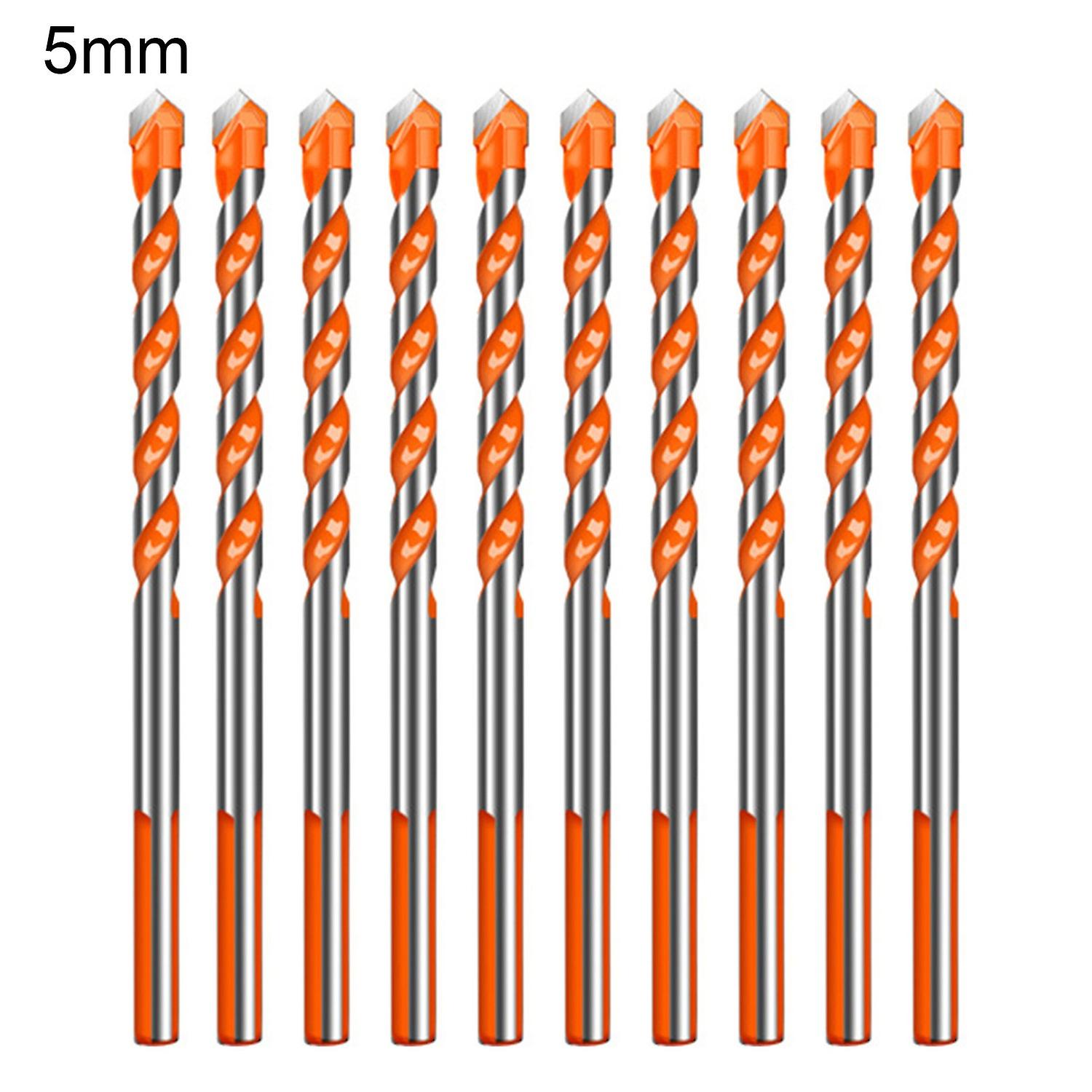 5/10Pcs Triangular Drill Bits Set Sharp Tip High Strength Hard Alloy Multifunctional Masonry Punchin