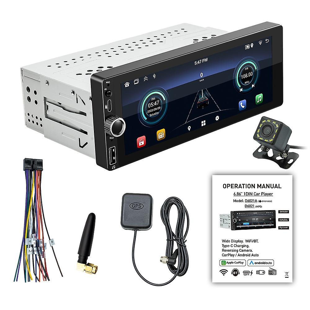 Android 13 Autoradio Single-Din GPS-Navigation mit 6,86-Zoll-Touchscreen Carplay Android Auto Supp