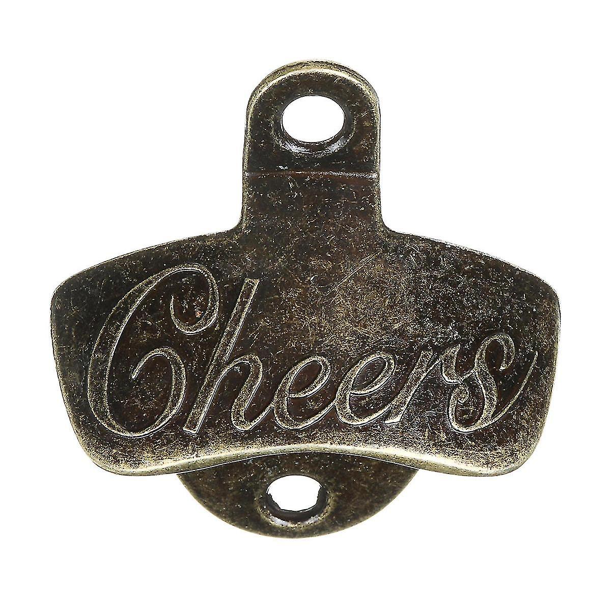 Bottle Openers 4pcs Retro Bronze Wall-mounted Bottle Opener Wall Mounted Opener