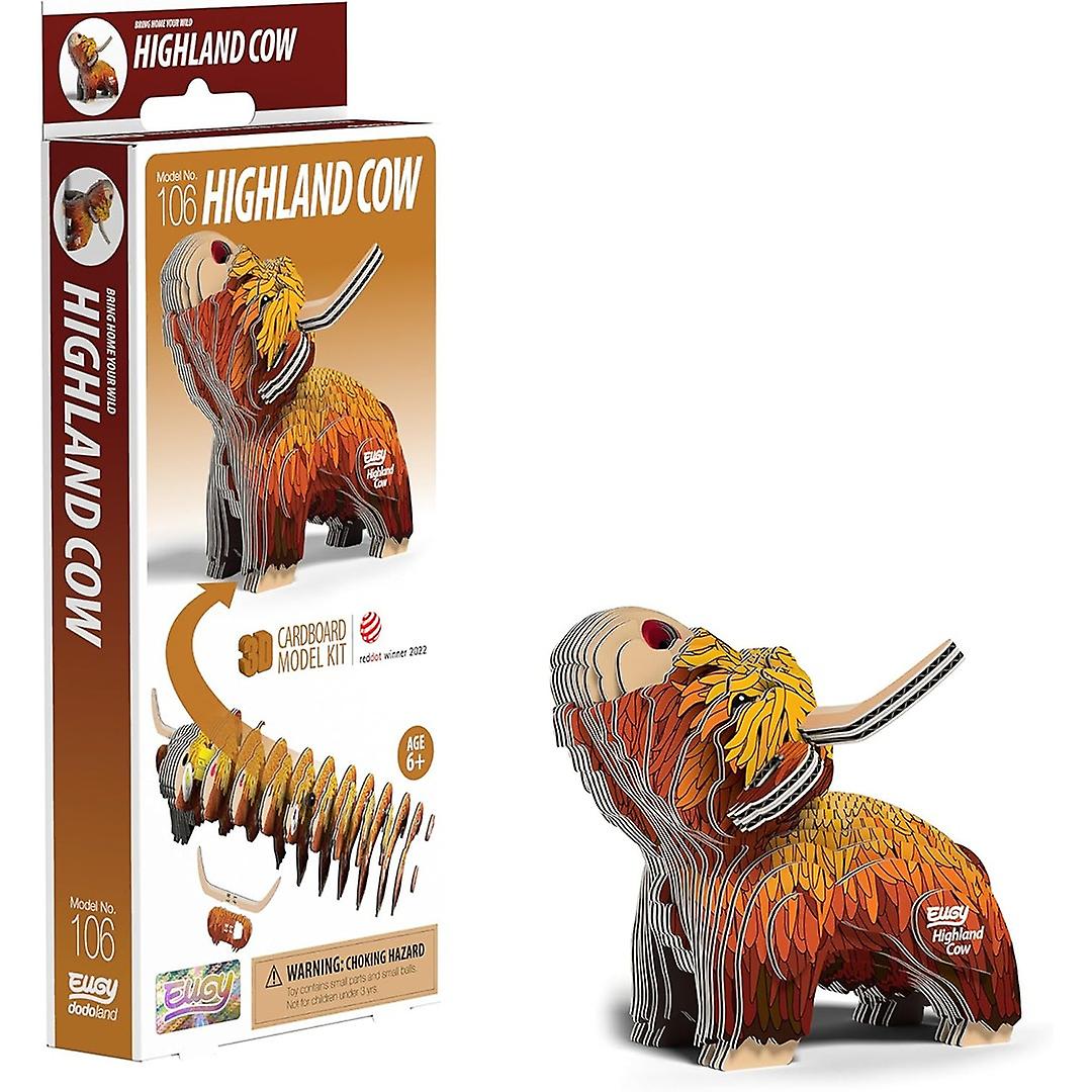 EUGY Highland Cow 3D Bastelset