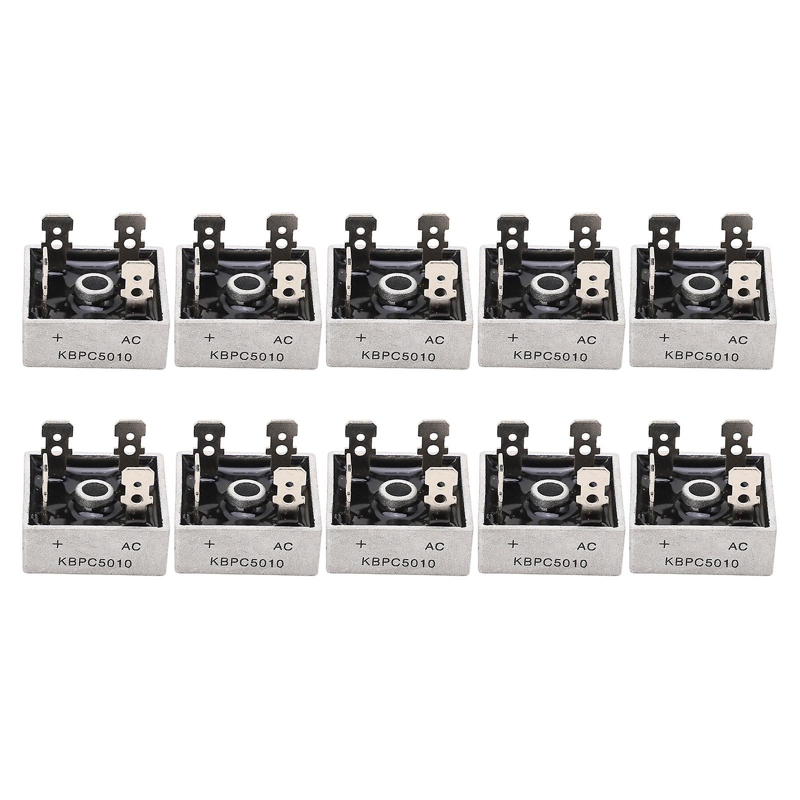 10Pcs 1000V 50A Single Phase Diode Bridge Rectifier with Excellent Cooling System 31.5x31.5mm Rectifier Module for Power Conversion
