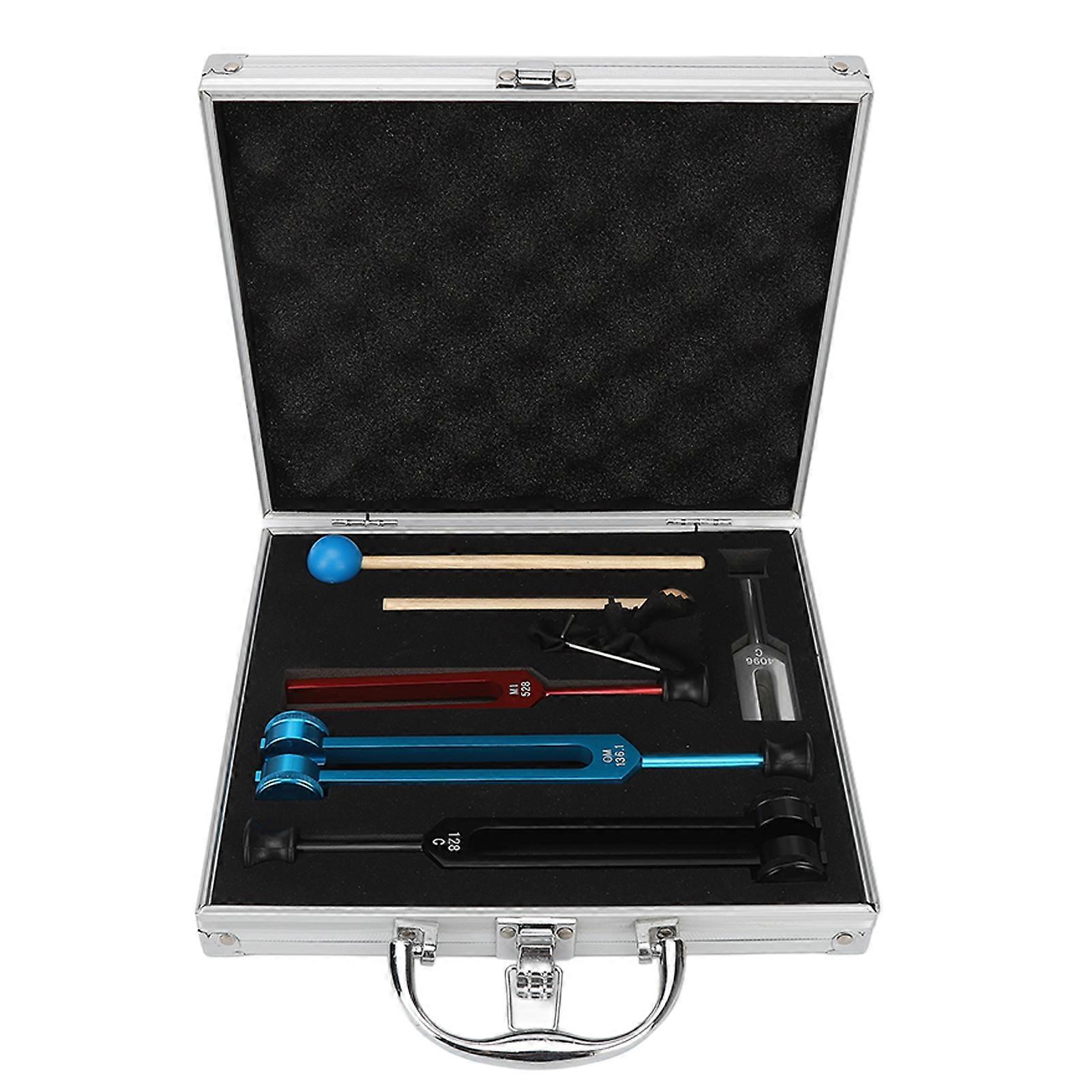 C4096 Mi528 C128 OM136.1 Aluminum Alloy Tuning Fork Set for DNA Healing with Storage Case