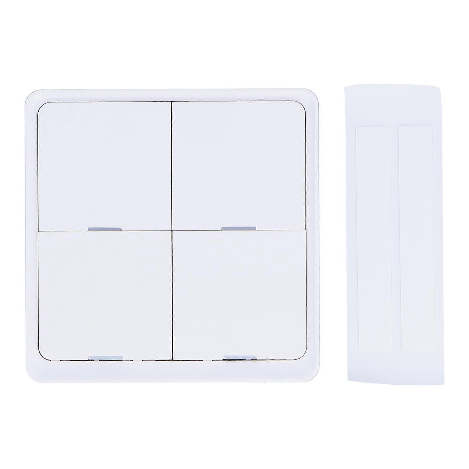 4Gang Wireless Scene Switch for ZigBee WIFI 2.4GHZ Intelligent Controller APP Voice Control
