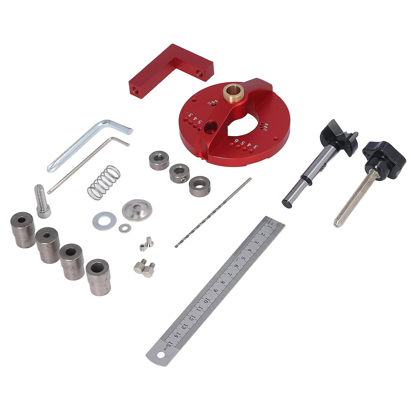 Hinge Jig Drill Guide 35mm Multifunctional Dowelling Kit Set