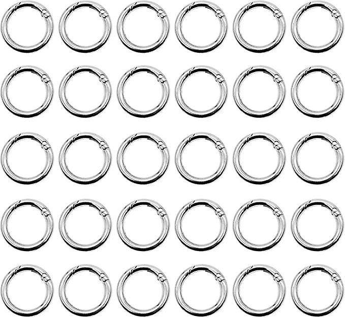 30 قطعة دائرية الربيع الطقات ، D-Orange حلقات مفاتيح سبائك مستديرة للحرف اليدوية وحقيبة الملحقات ، 20mm Si
