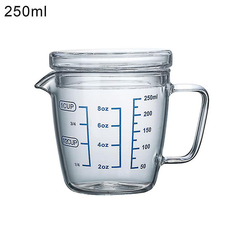 Tasse à mesurer graduée avec couvercle en verre tasse à lait polyvalente pour la maison