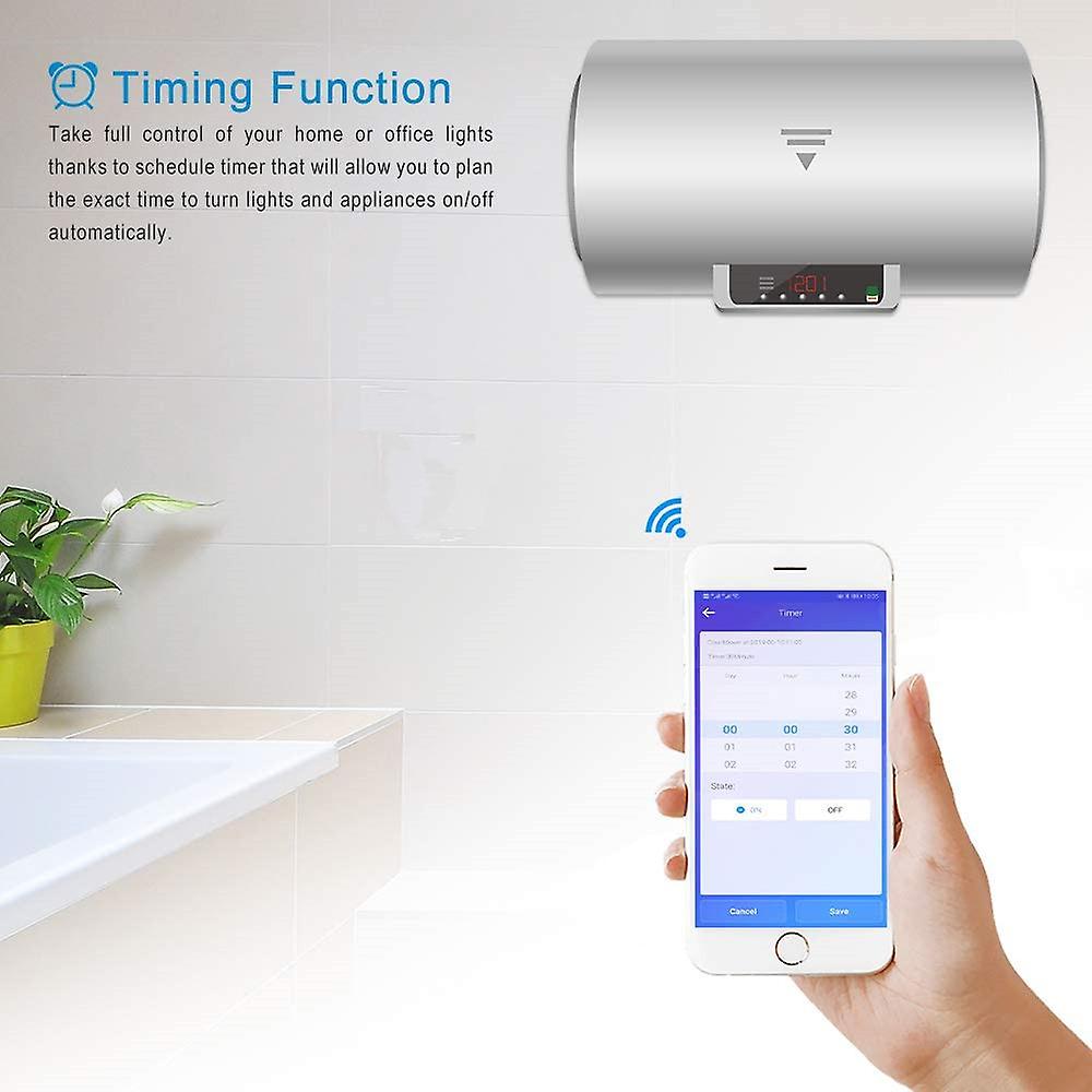 20A US Wifi Boiler Smart Switch Water Heater Switches Voice Remote Control Touch Panel Timer Work With alexa google home