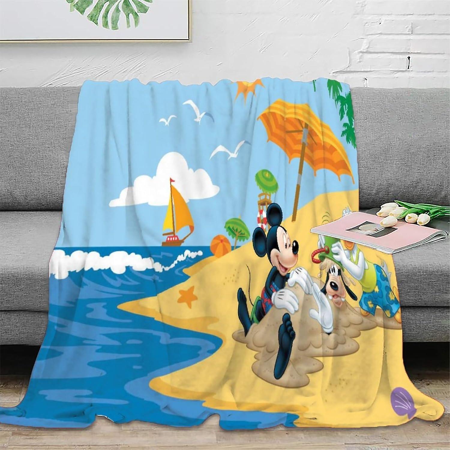 3d Print Mickey Mouse Fleece Blanket Throw for Sofa & Bed,Plush Cosy Fuzzy Blankets Travel,Super Soft And Warm Fluffy Blanket for The Four Seasons