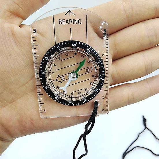 Multifunctional Outdoor Compass Precise Measuring Scale High Transparent Portable Hiking Backpacking Survival Map Reading Accurate Pointing Compass