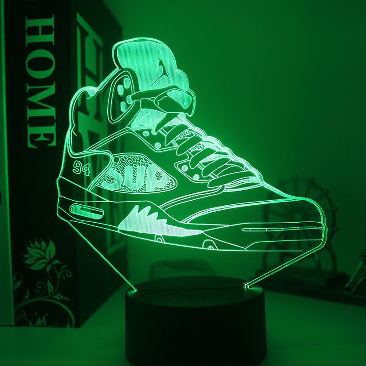 هدايا أضواء الليل SBSG ، هدايا مصباح 3D مع 16 لونا متغيرة ، تعمل باللمس وجهاز التحكم عن بعدأحذية رياضية