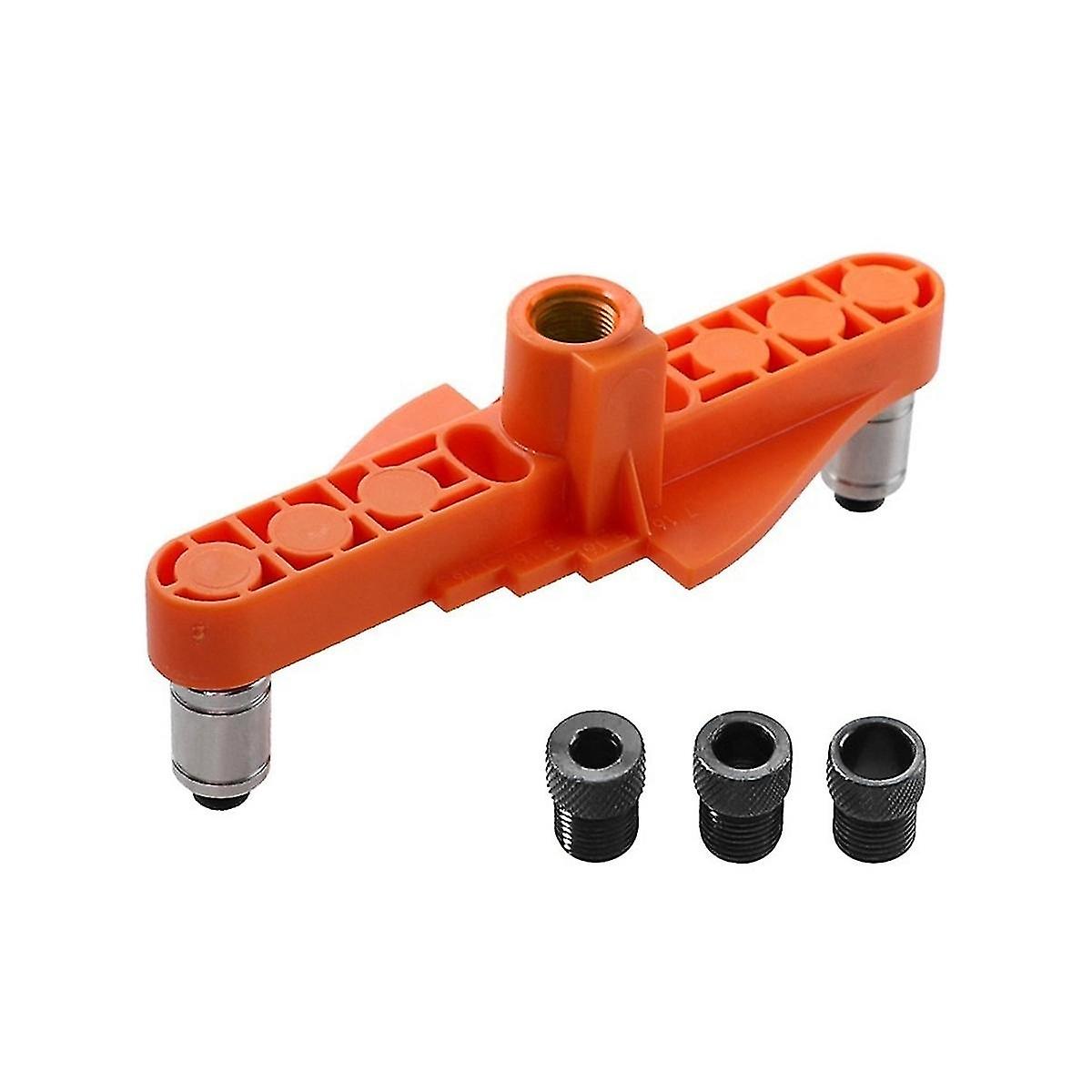 Two-in-one straight hole punching locator set, self-centering scriber, round tenon punch, DIY woodwo