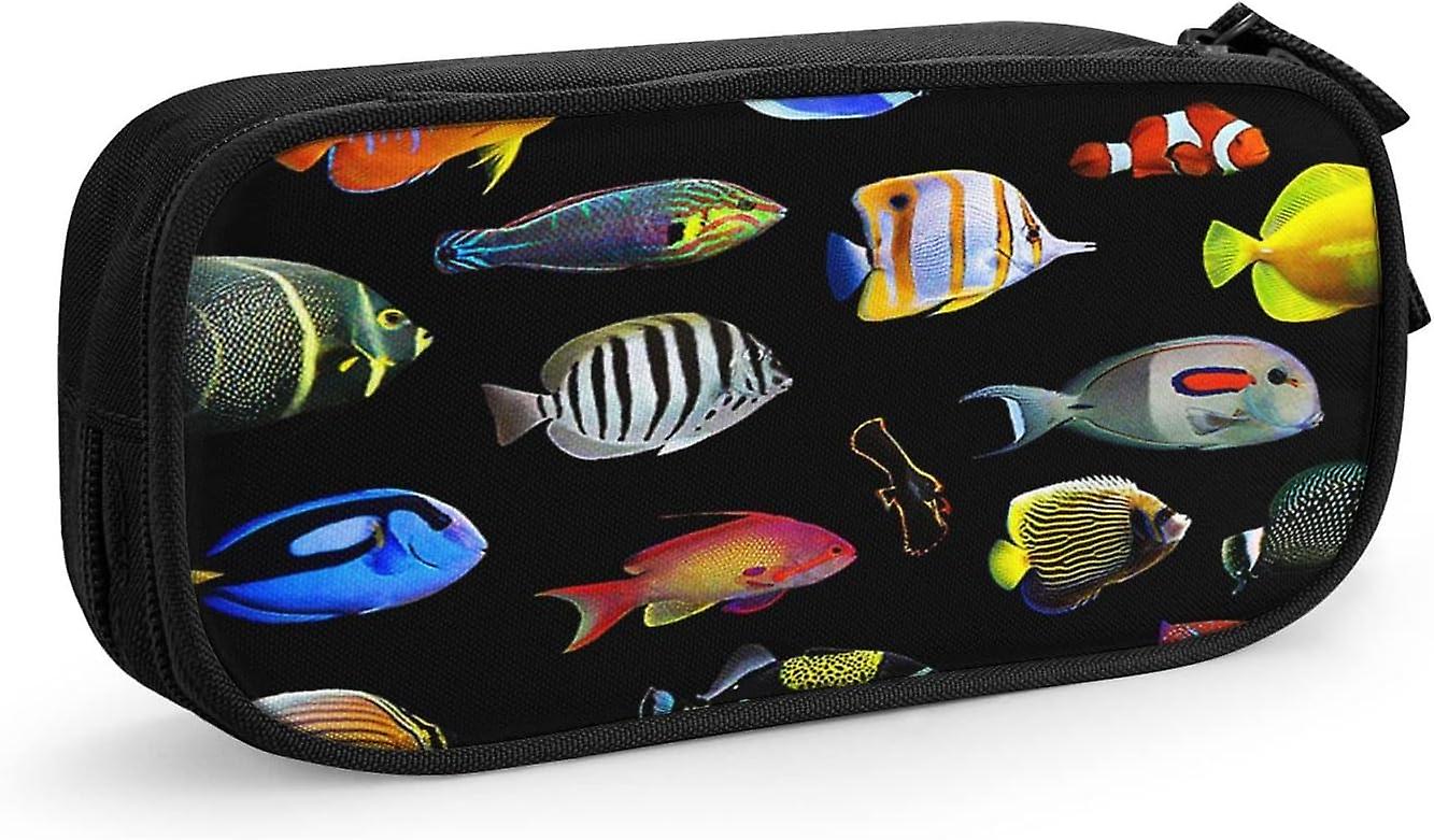 Super Cute Lucky Cat Pencil Case – Large Soft Canvas Zipper Pouch For Pens, Makeup & More (Green)