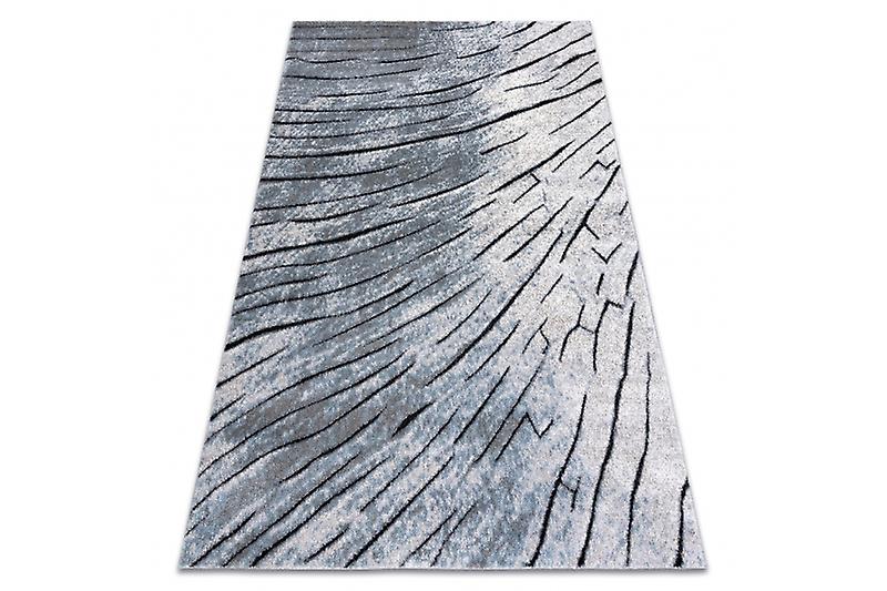 Modern carpet COZY 8874 Timber, wood - structural two levels of fleece grey / blue