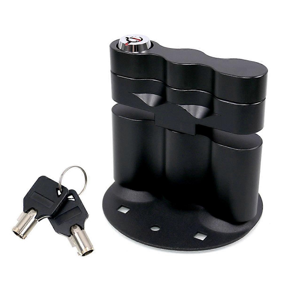 Pack Mount Lock, Locking Pack Mount with Backing Plate Base and 2 Keys, for Fuel Pack, Water Contai