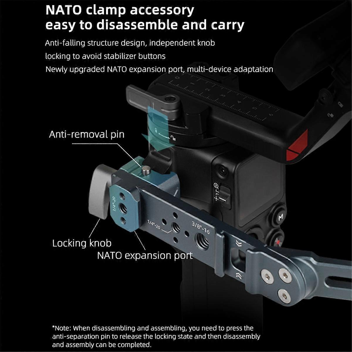Camera Carrying Case for RS3/RS4Pro/Mini Carrying Case Grip for RS2/RSC2 Adjustable Angle Carrying Case