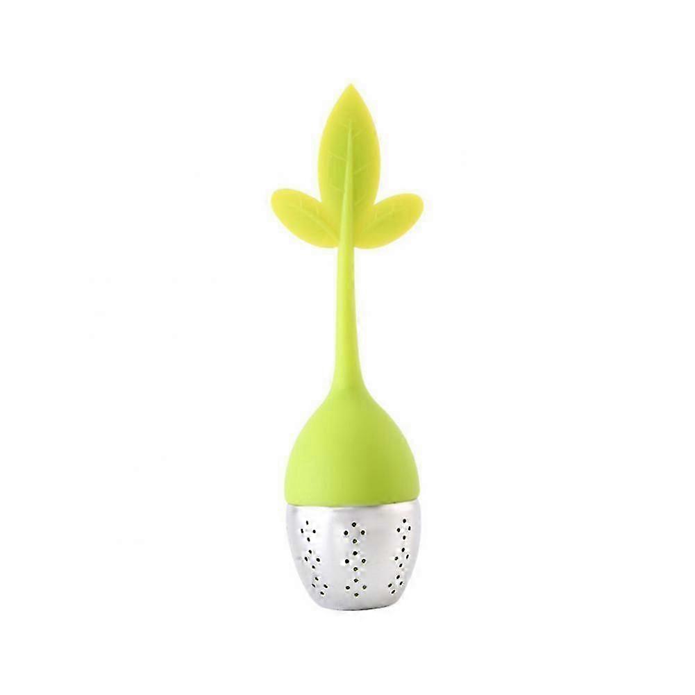 Maple Leaf Shape Tea Infuser Strainer Filter Colander Home Office Tea Tool(Green)