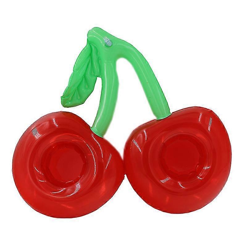 Inflatable Pool Drink Holder, Cherry Inflatable Drink Holder With 2 Holes,inflatable Floating Bar Tray