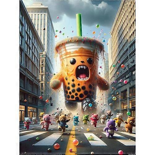 Ada Ingram Kaiju Estampado de té de burbujas