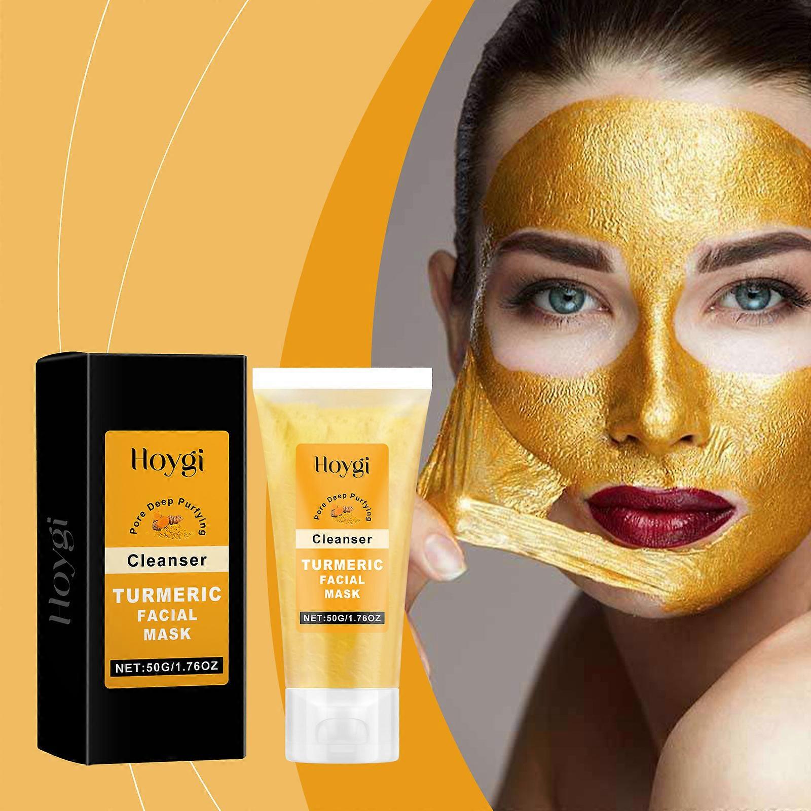 Unbrand Masque peeling au curcuma Masque peeling visage décapant et nettoyant en profondeur Masque f