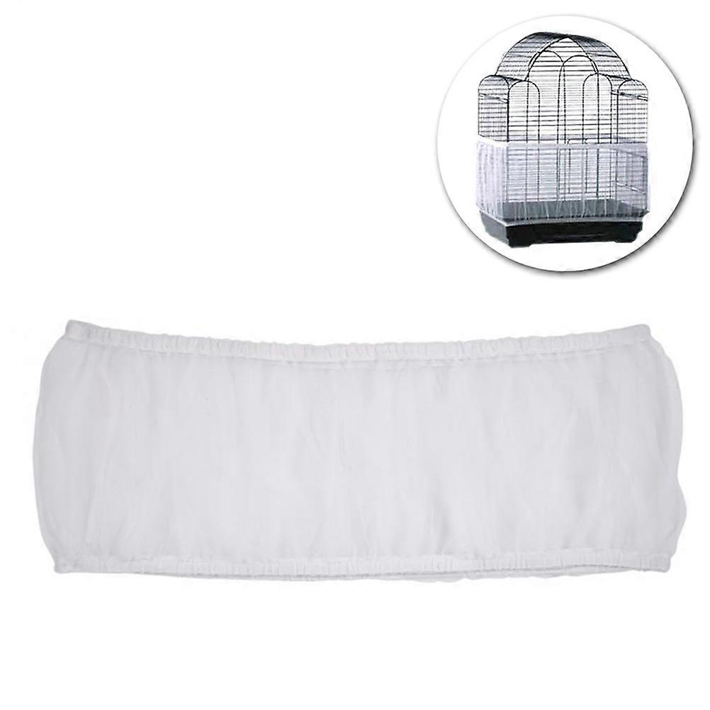 Pet Products Mesh Bird Catcher Net Cover Shell Skirt for Bird Cages Size L (White)