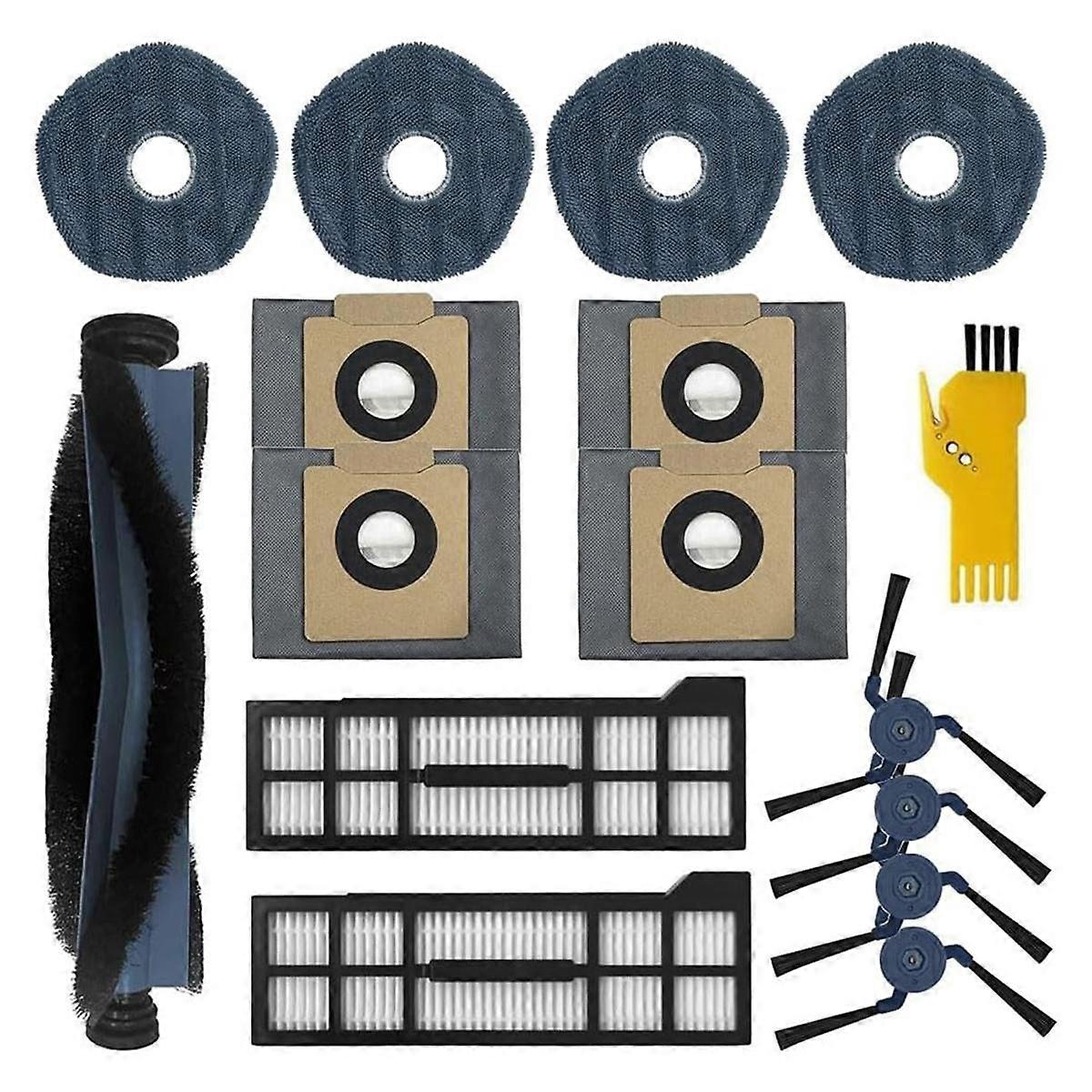 Tillbehörskit för X10 Pro Omni robotdammsugare huvudborste, filter, sidoborstar, moppdukar, dammpåsar