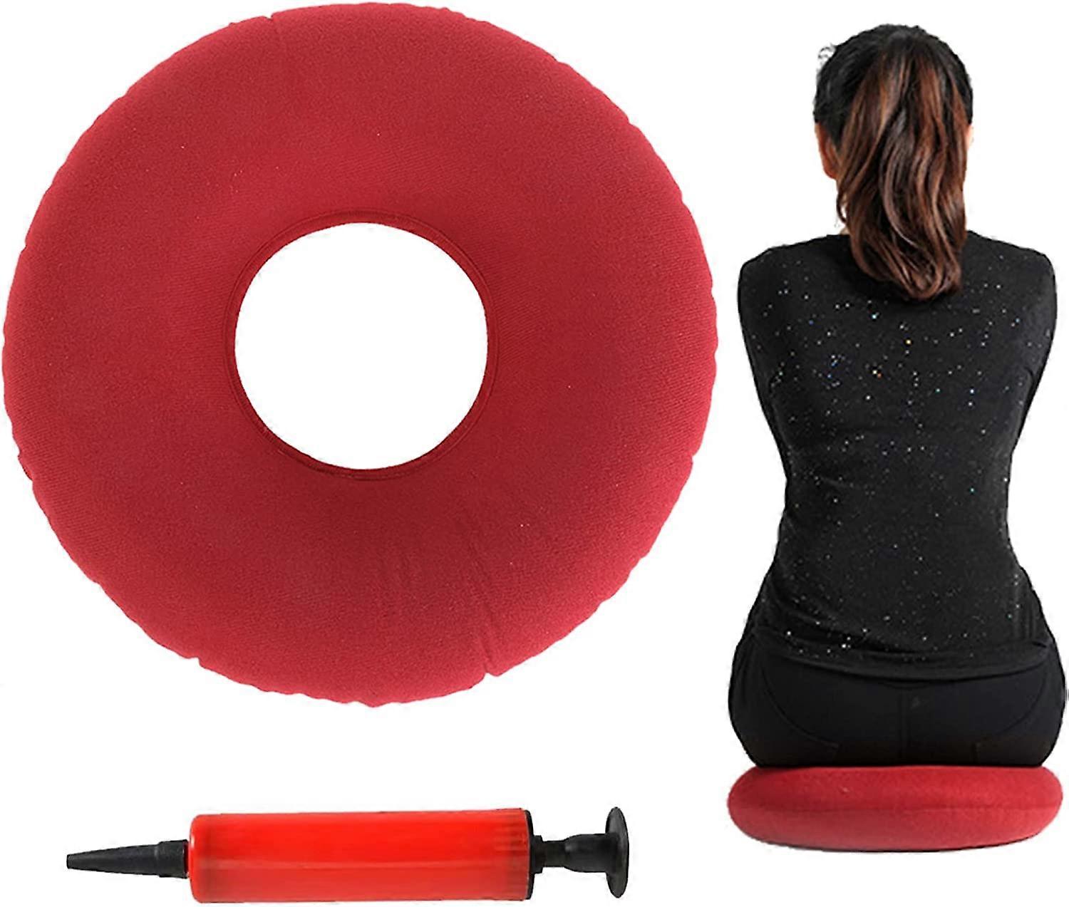 Inflatable ring pillow, inflatable donut pillow, hemorrhoid cushion - blue