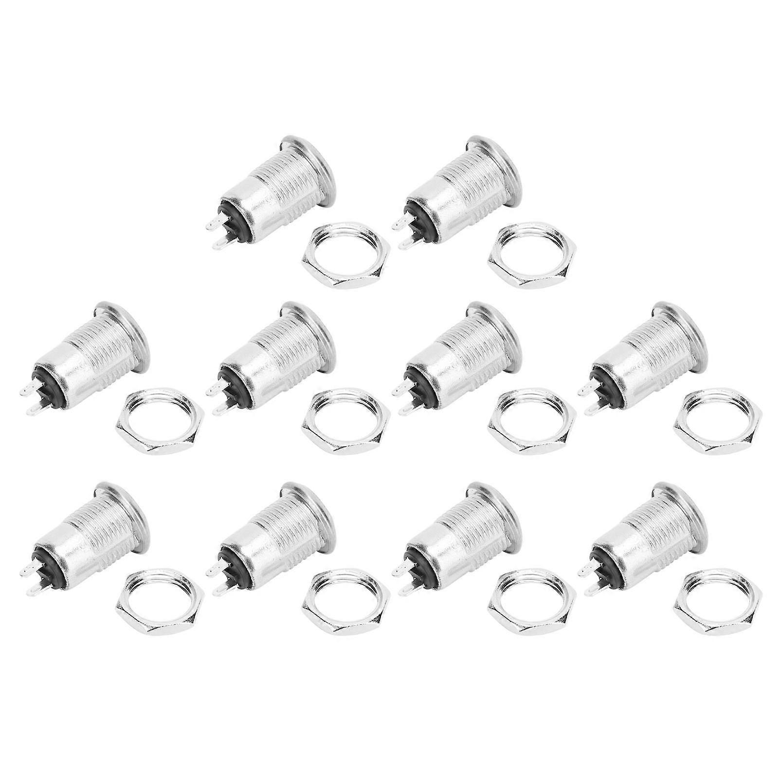 10Pcs Key Switch OFF-ON Double Pull Car Modification Short Power Lock 12 x 21.5mm YEMAA
