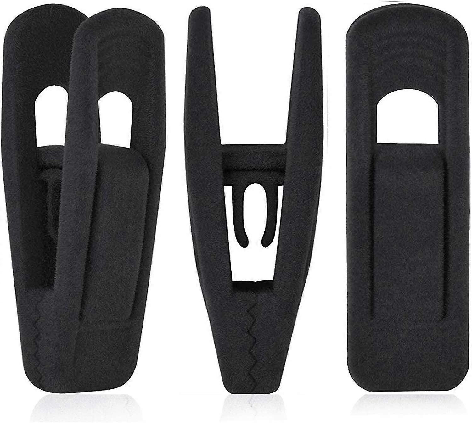 Clips de perchas de terciopelo, Clips de terciopelo premium, 20pcs, Negro
