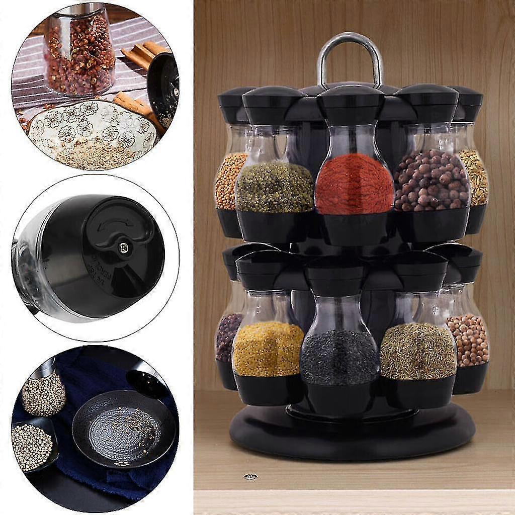 16 Rotating Spice Rack Spice Rack Kitchen Spice Carousel Spice Container