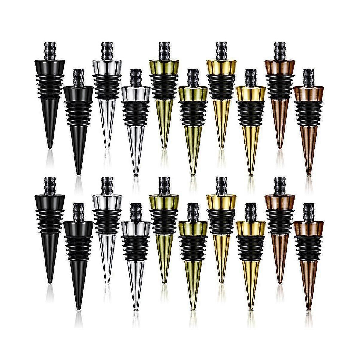 20pieces Blank Stopper With Threaded Post Metal Wine Stopper Inserts Set Hardware For Wood Turning