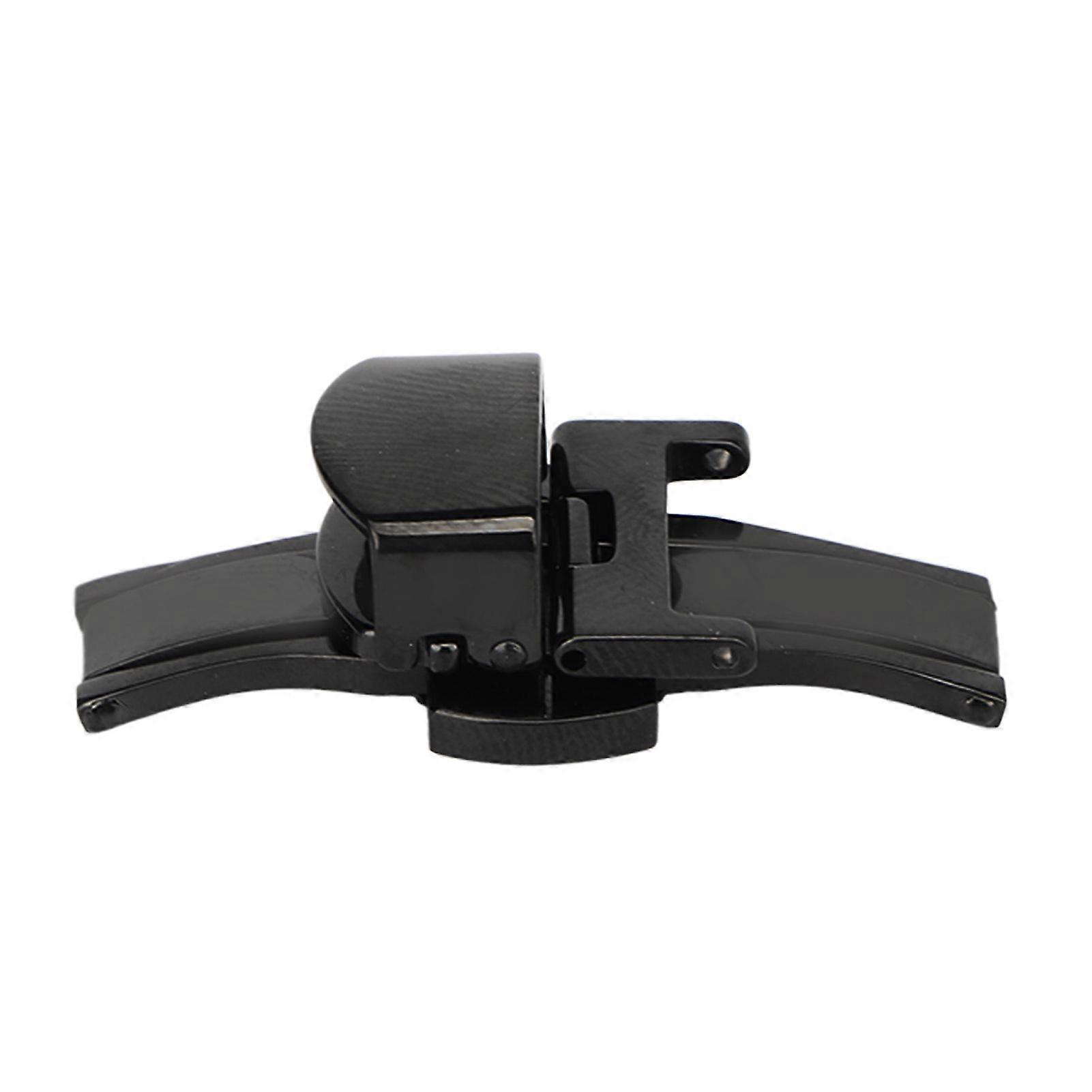 Watch Deployment Clasp Stainless Steel Double Push Button Watch Clasp Replacement Accessory for Watchmaker