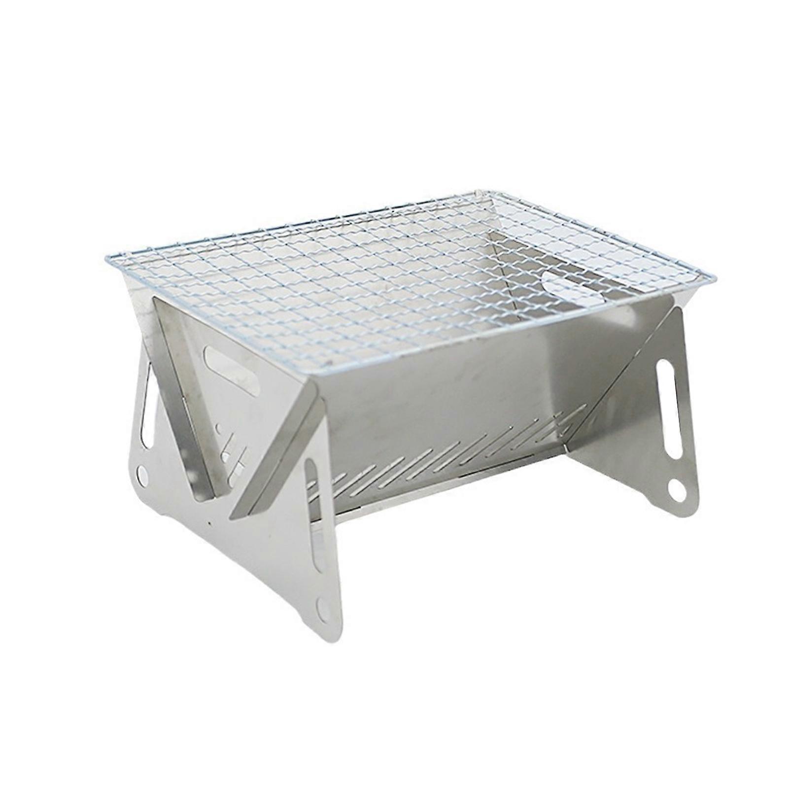 Outdoor Folding Campfire Grill High Stability Hollow Design Rustproof Corrosion Resistant Portable Camping Grill Barbeque Grill