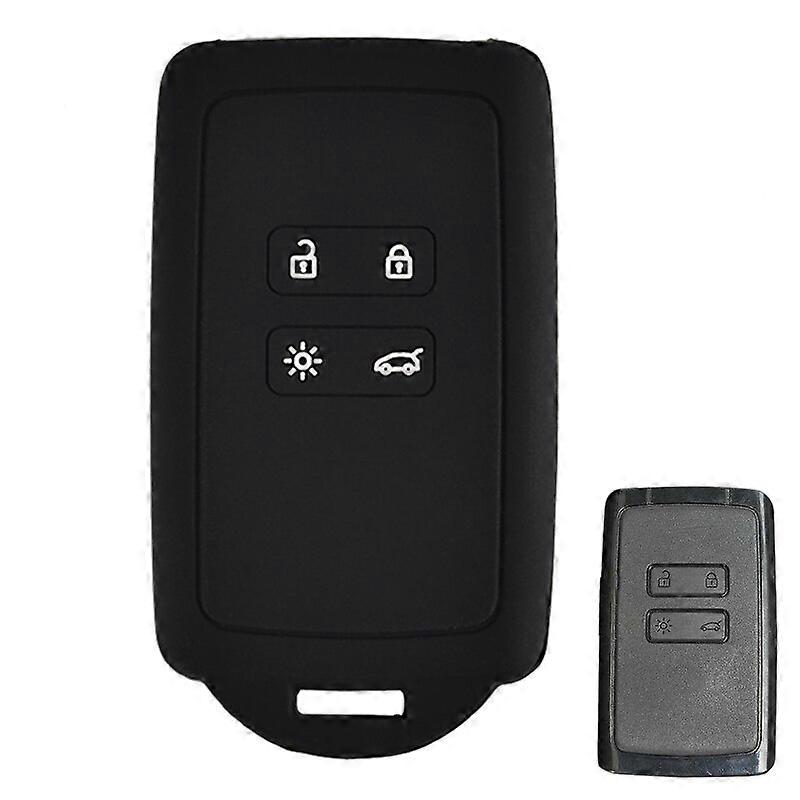 For Renault Koleos Kadjar Megane Talisman Captur Espace Clio key Ring chain Fob Shell - 4 Button Silicone Key Case Cover