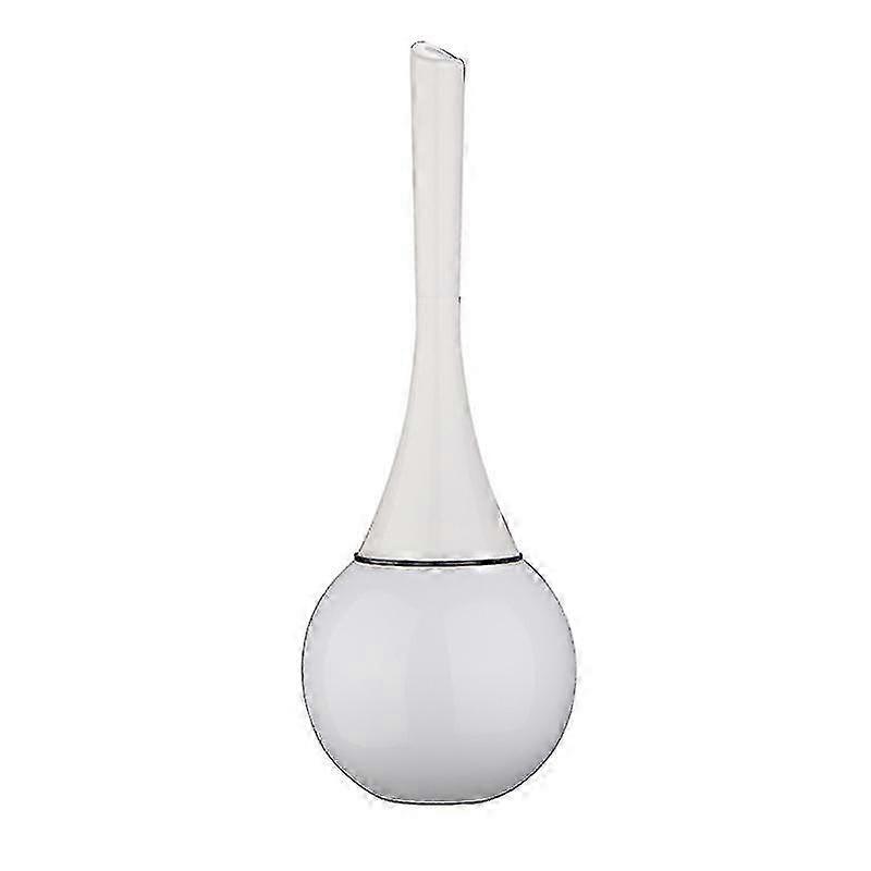 Fehér - WC-kefe, rozsdamentes acél WC-kefetartó és WC-kefe