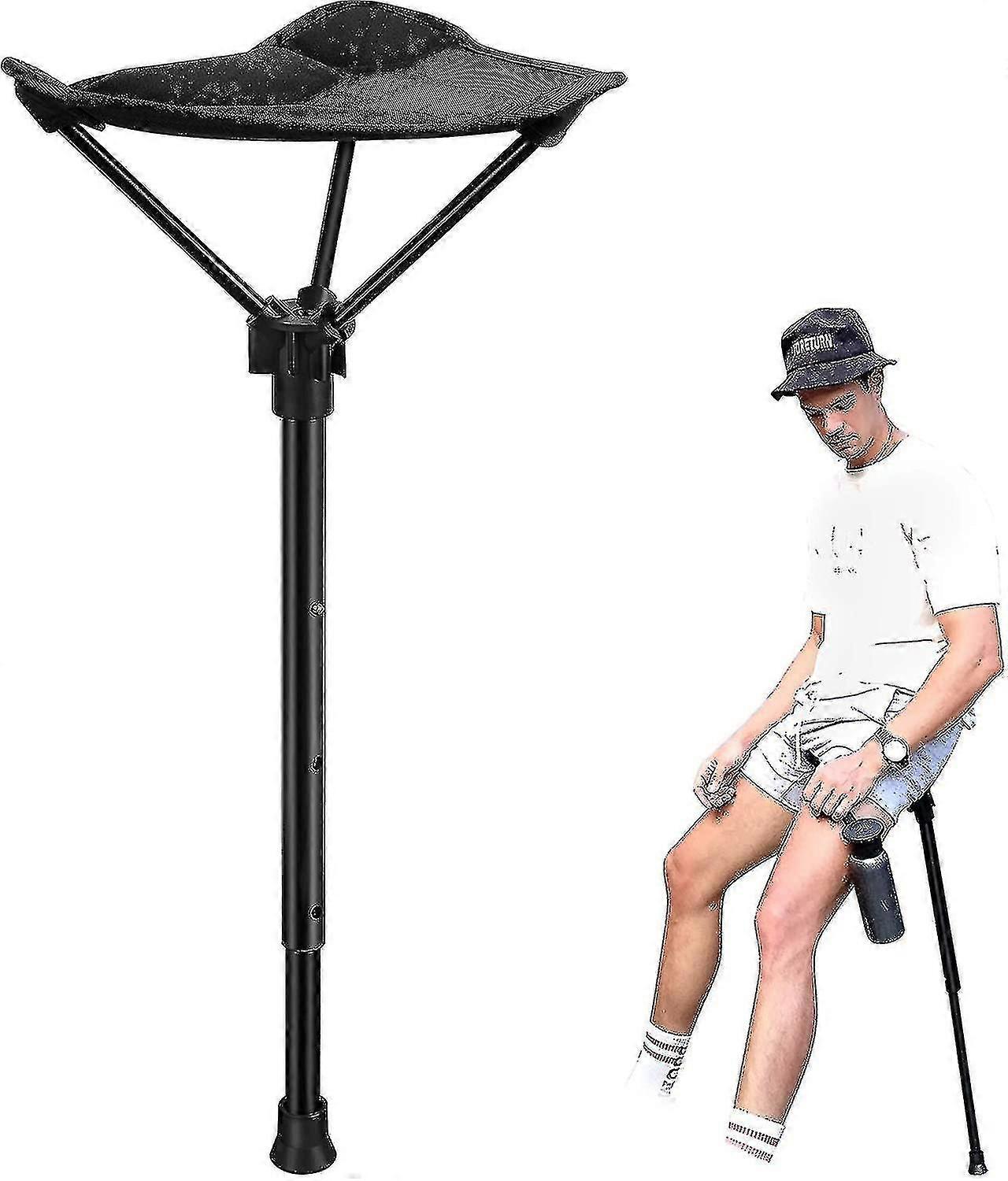 Portable Stool Height Adjustable Seat Retractable Outdoor Fishing Chair With 4 Gear