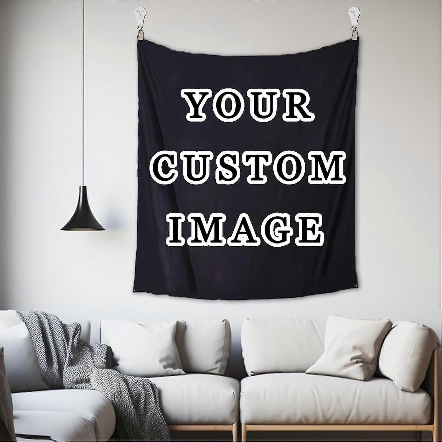 Custom Tapestry, Custom Backdrop with Photo Image Text,Personalized Banner,Create Your Own Tapestry,Vertical Tapestry Wall Hang