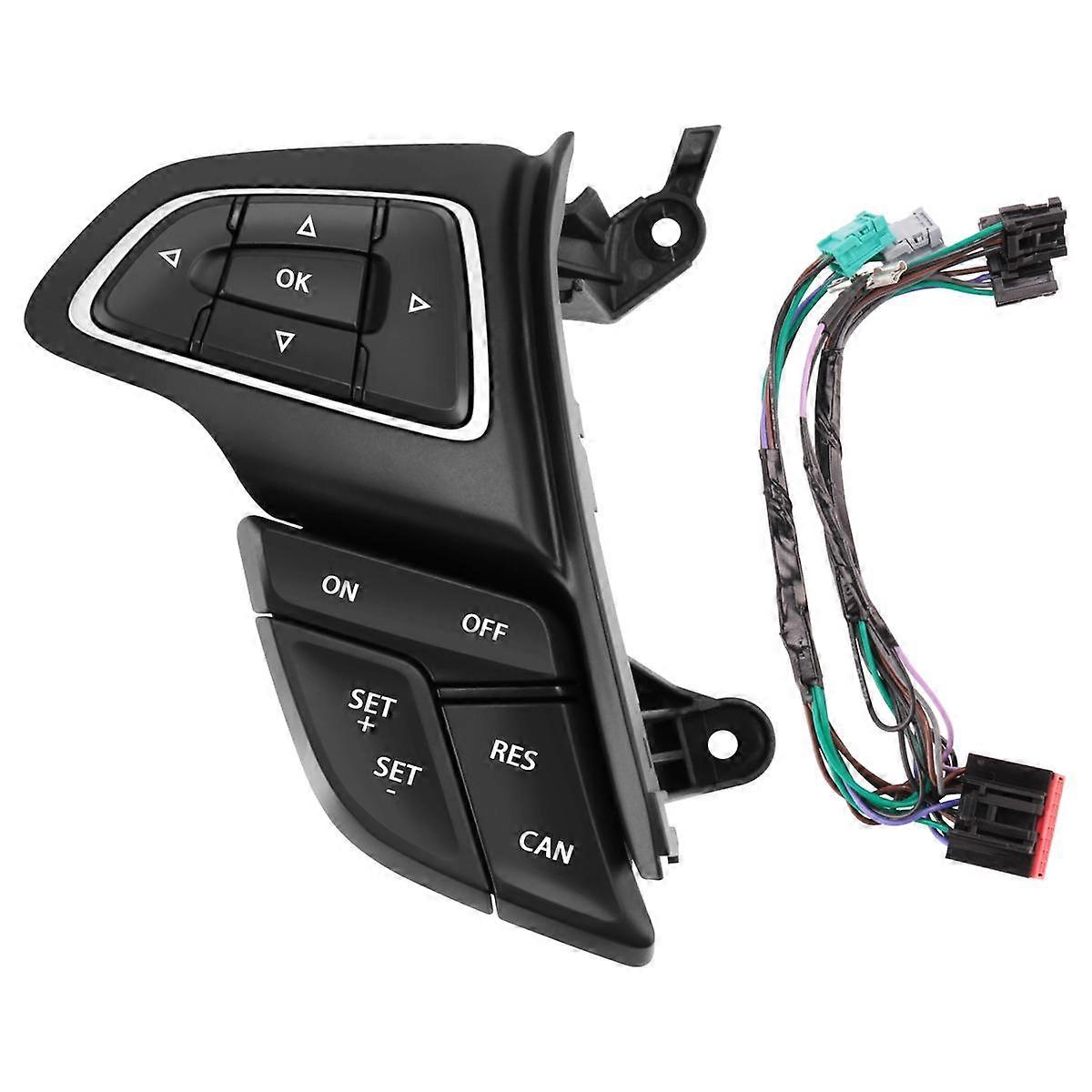 For Focus Mk3 2015- Kuga Cruise Control Switch Multifunction Steering Wheel Button Bluetooth Audio Button(Without Lim)